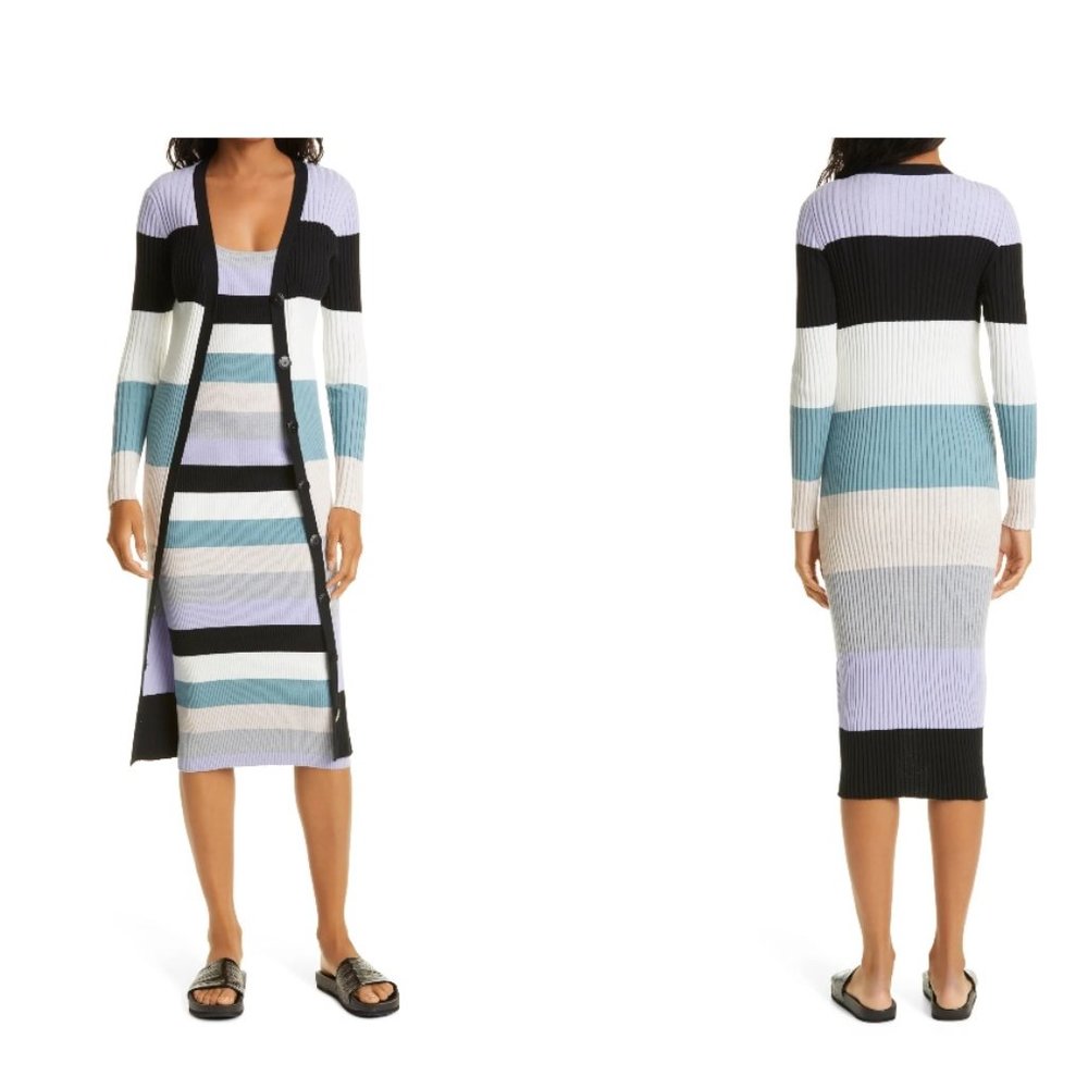 Fruit Stripe Long Caridgan from LE SUPERBE